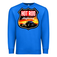 True Royal HOT ROD GARAGE CAR Premium Sweatshirt - artisFamous