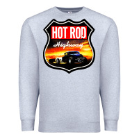 Heather Grey HOT ROD GARAGE CAR Premium Sweatshirt - artisFamous