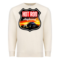 Sandshell HOT ROD GARAGE CAR Premium Sweatshirt - artisFamous