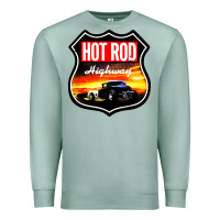 Seafoam HOT ROD GARAGE CAR Premium Sweatshirt - artisFamous