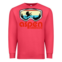 Cardinal aspen colorado ski mountain skiing retro vacation Premium Sweatshirt - artisFamous