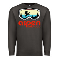 Smoke aspen colorado ski mountain skiing retro vacation Premium Sweatshirt - artisFamous
