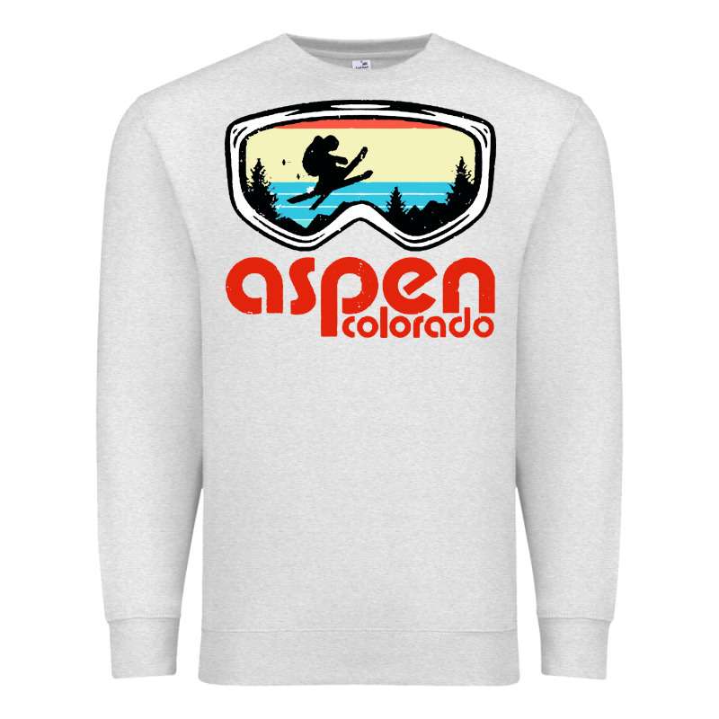 Aspen Colorado Ski Mountain Skiing Retro Vacation Premium Sweatshirt by artisFamous | Teevron