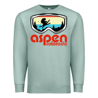 Seafoam aspen colorado ski mountain skiing retro vacation Premium Sweatshirt - artisFamous
