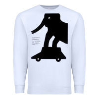 White Elephant Black To Stand On Your Car Premium Sweatshirt - artisFamous