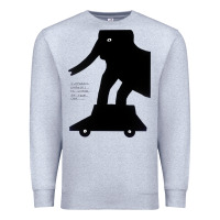 Heather Grey Elephant Black To Stand On Your Car Premium Sweatshirt - artisFamous