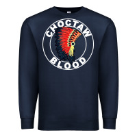 Navy choctaw blood Premium Sweatshirt - artisFamous