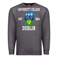 Charcoal Heather university college dublin Premium Sweatshirt - artisFamous