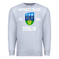 Heather Grey university college dublin Premium Sweatshirt - artisFamous