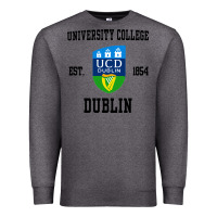 Charcoal Heather university college dublin Premium Sweatshirt - artisFamous