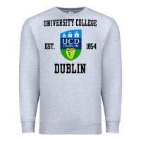 Heather Grey university college dublin Premium Sweatshirt - artisFamous