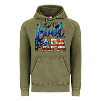 Vintage Olive Cool Papa American Flag 4th of July Vintage Hoodie - LillyAllenDesigns