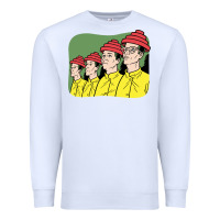 White Devo Premium Sweatshirt - artisFamous
