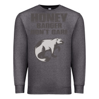 Charcoal Heather honey badger dont care Premium Sweatshirt - artisFamous
