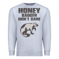 Heather Grey honey badger dont care Premium Sweatshirt - artisFamous