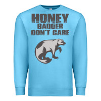Ocean Blue honey badger dont care Premium Sweatshirt - artisFamous