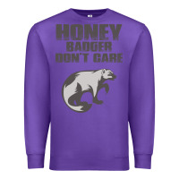 Purple honey badger dont care Premium Sweatshirt - artisFamous