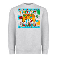 Heather Grey every day is gaming day Heavyweight Sweatshirt - JahusDesignShop