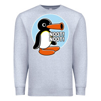 Heather Grey noot noot funny Premium Sweatshirt - artisFamous