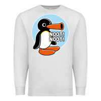 Oatmeal Heather noot noot funny Premium Sweatshirt - artisFamous
