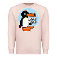 Pale Pink noot noot funny Premium Sweatshirt - artisFamous
