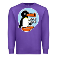 Purple noot noot funny Premium Sweatshirt - artisFamous
