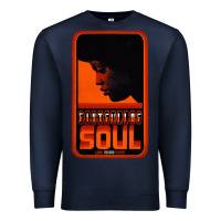 Navy Fist Full Of Soul Long Record Player Premium Sweatshirt - artisFamous