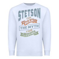 White Stetson Personalized Name Birthday Gift Premium Sweatshirt - artisFamous