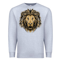 Heather Grey Lion t-shirt  designs Premium Sweatshirt - artisFamous