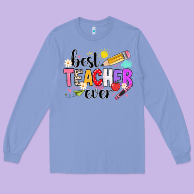 Ibest Teacher Ever Long Sleeve Tee Designed By Cowhidedigitalart