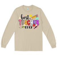 Mushroom iBest Teacher Ever Long Sleeve Tee - CowhideDigitalArt