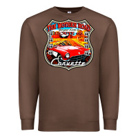 Chestnut CLASSIC CARS ROUTE 66 Premium Sweatshirt - artisFamous