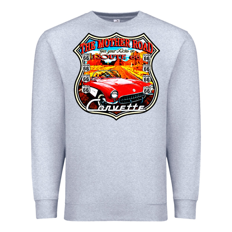 Classic Cars Route 66 Premium Sweatshirt by artisFamous | Teevron