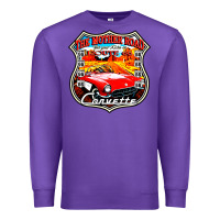 Purple CLASSIC CARS ROUTE 66 Premium Sweatshirt - artisFamous