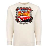 Sandshell CLASSIC CARS ROUTE 66 Premium Sweatshirt - artisFamous