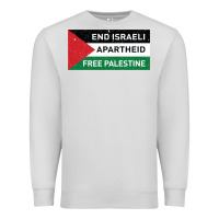 Dove Grey end is.rae.li apartheid free pales  flag  t shirt Premium Sweatshirt - artisFamous