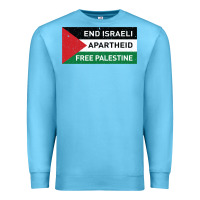 Ocean Blue end is.rae.li apartheid free pales  flag  t shirt Premium Sweatshirt - artisFamous