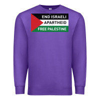 Purple end is.rae.li apartheid free pales  flag  t shirt Premium Sweatshirt - artisFamous