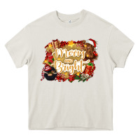 Cream merry and bright Heavy Core Tee - CowGirlArtShop