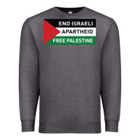 Charcoal Heather end is.rae.li apartheid free pales  flag  t shirt Premium Sweatshirt - artisFamous