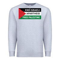 Heather Grey end is.rae.li apartheid free pales  flag  t shirt Premium Sweatshirt - artisFamous