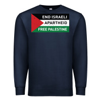 Navy end is.rae.li apartheid free pales  flag  t shirt Premium Sweatshirt - artisFamous
