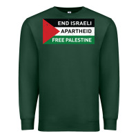 Sports Green end is.rae.li apartheid free pales  flag  t shirt Premium Sweatshirt - artisFamous