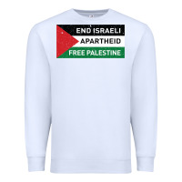 White end is.rae.li apartheid free pales  flag  t shirt Premium Sweatshirt - artisFamous