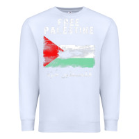 White free jerusa.lem, ga.za, free palest . trending  shirt Premium Sweatshirt - artisFamous