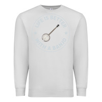Dove Grey Banjo Bluegrass Music Traditional Musician Funny Gift Premium Sweatshirt - artisFamous
