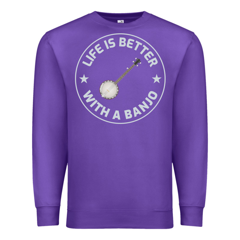 Banjo Bluegrass Music Traditional Musician Funny Gift Premium Sweatshirt by artisFamous | Teevron