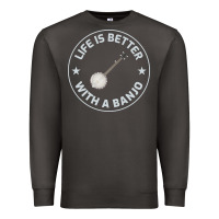 Smoke Banjo Bluegrass Music Traditional Musician Funny Gift Premium Sweatshirt - artisFamous