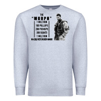 Heather Grey the murph challenge Premium Sweatshirt - artisFamous