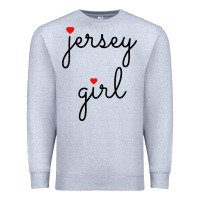Heather Grey new jersey girl on the shore Premium Sweatshirt - artisFamous